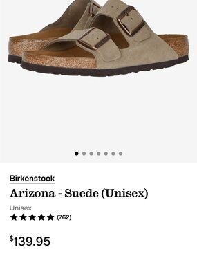 Birkenstock Arizona Suede Sandals in Taupe